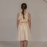 Aurelia Sleeveless Flounce Top in tender peach