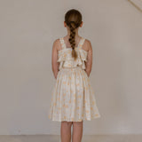Aurelia Knee-length Skirt in rustic apricot flowers