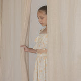 Aurelia Knee-length Skirt in rustic apricot flowers