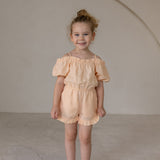 Edith Cold Shoulder Playsuit in tender peach