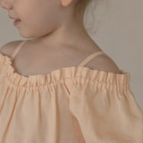 Edith Cold Shoulder Playsuit in tender peach