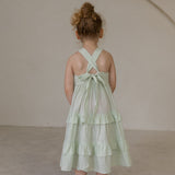 India Convertible Tie-back Maxi Dress in celadon green