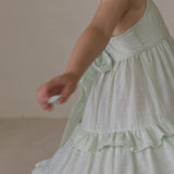 India Convertible Tie-back Maxi Dress in celadon green