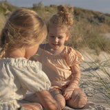 Edith Cold Shoulder Playsuit in tender peach